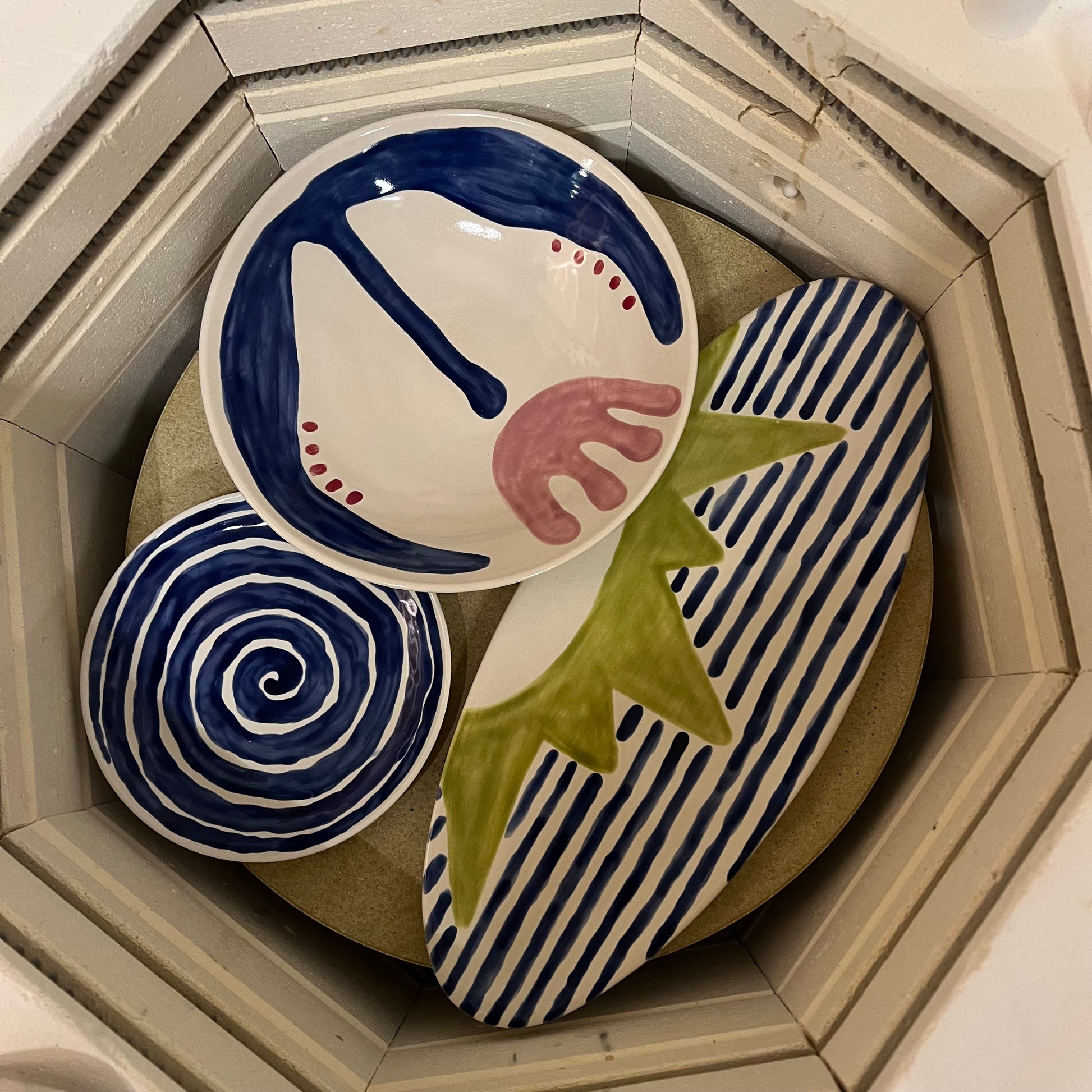 ceramics - painting on clay I  sun. 9.11