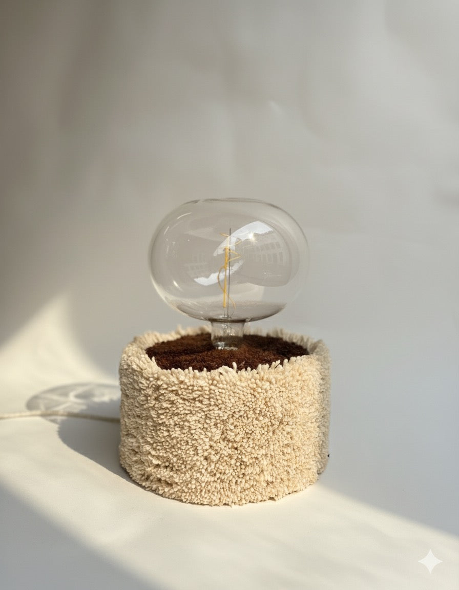 Lazy Boy Lamp -  tufting I Crème - Chocolat