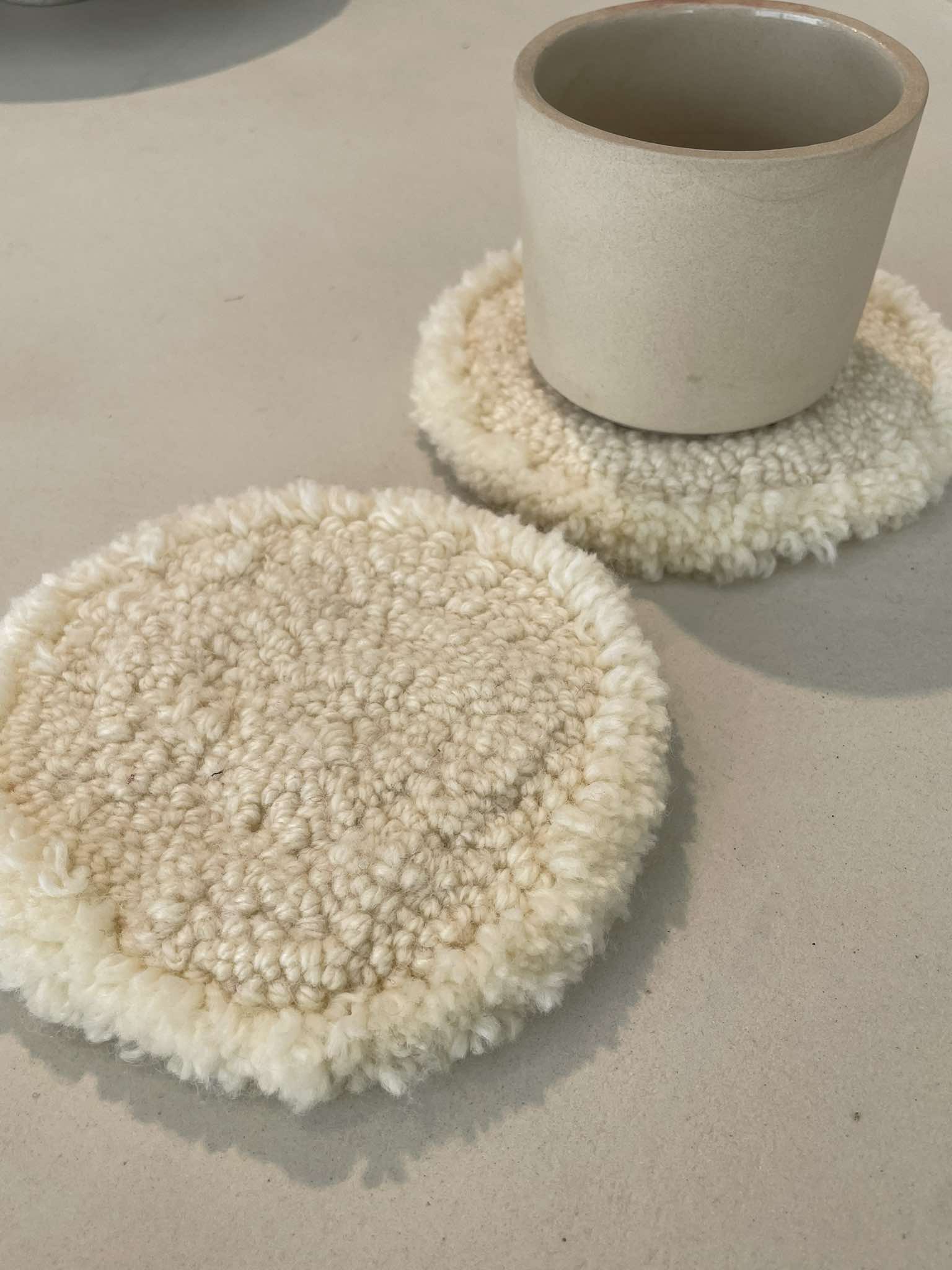 Coasters - Creme set of 2