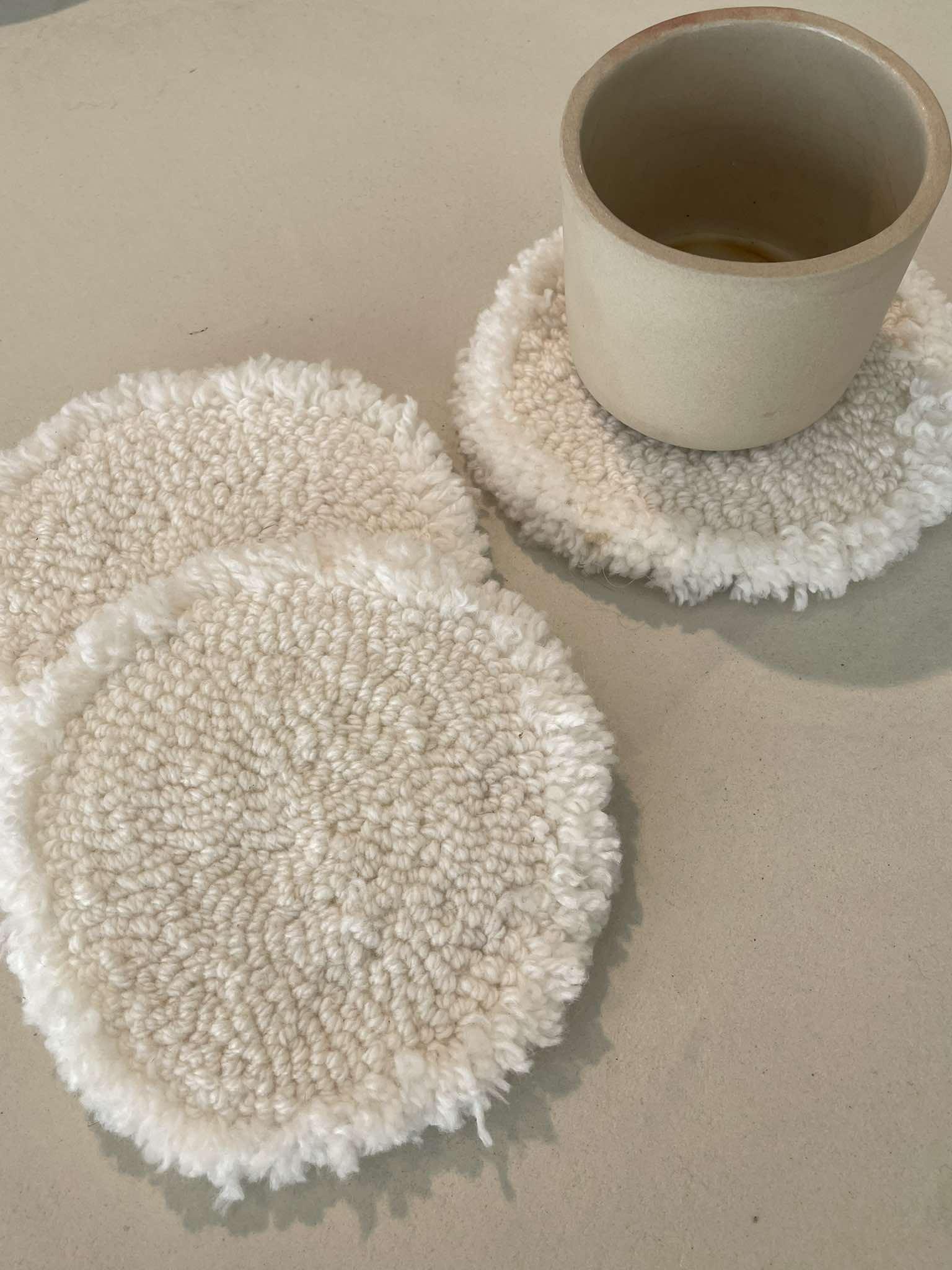 Coasters - White set of 3