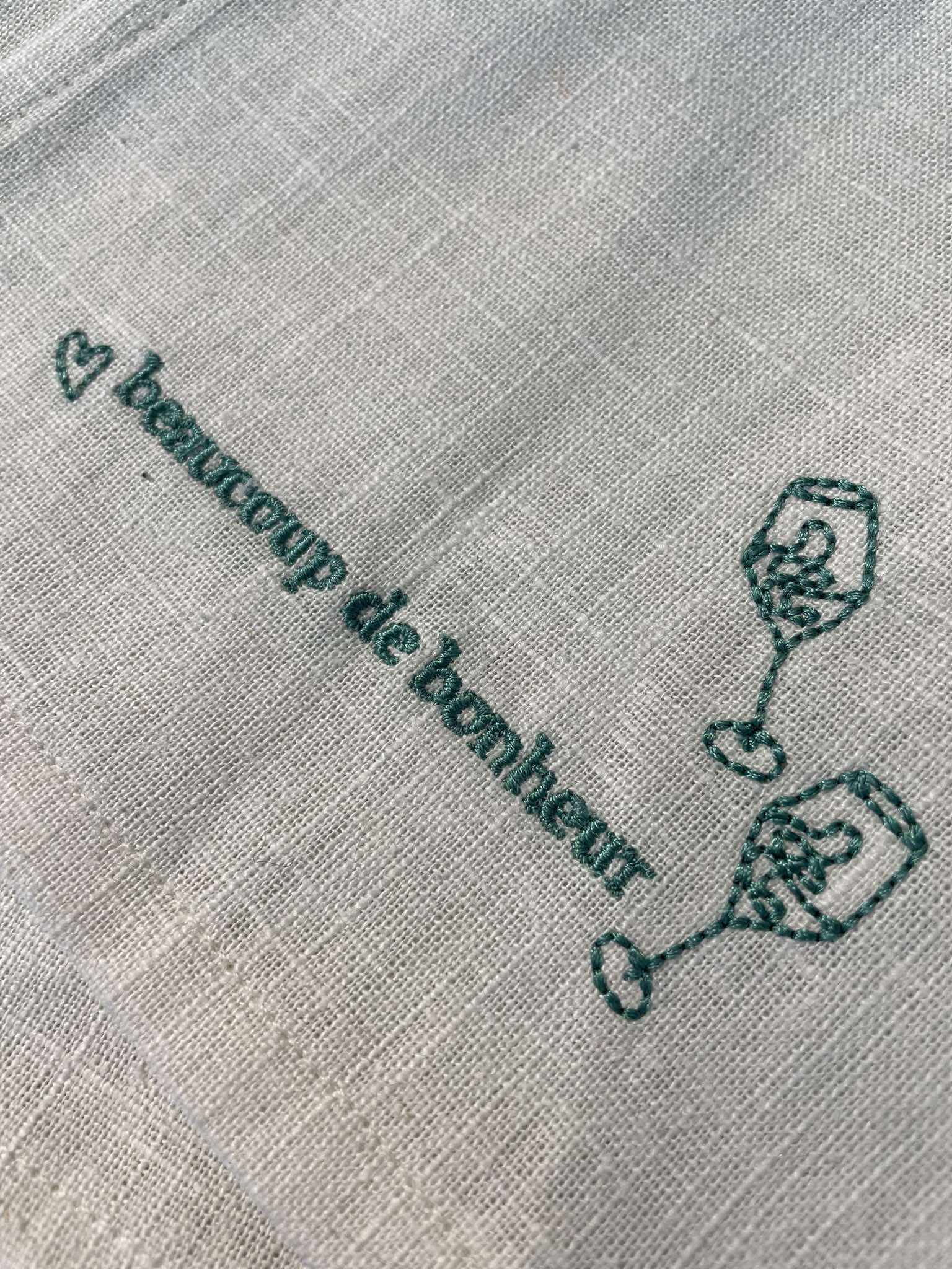 Napkin 'Beaucoup de bonheur'