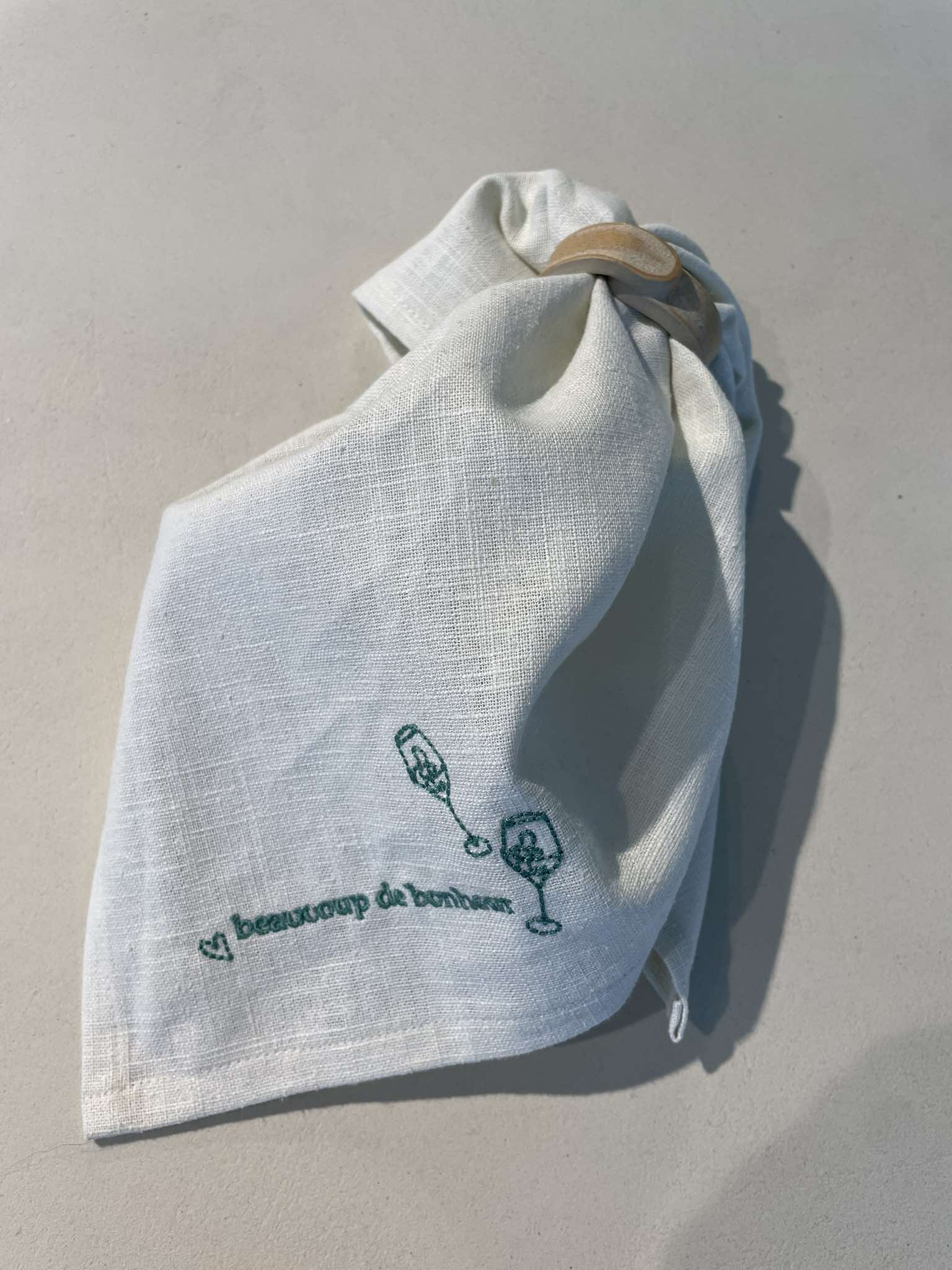 Napkin 'Beaucoup de bonheur'