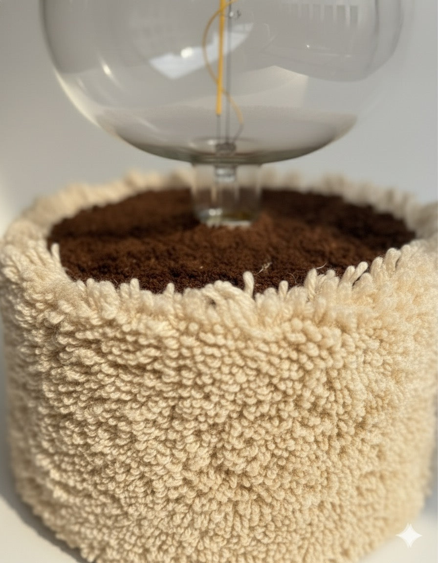 Lazy Boy Lamp -  tufting I Crème - Chocolat