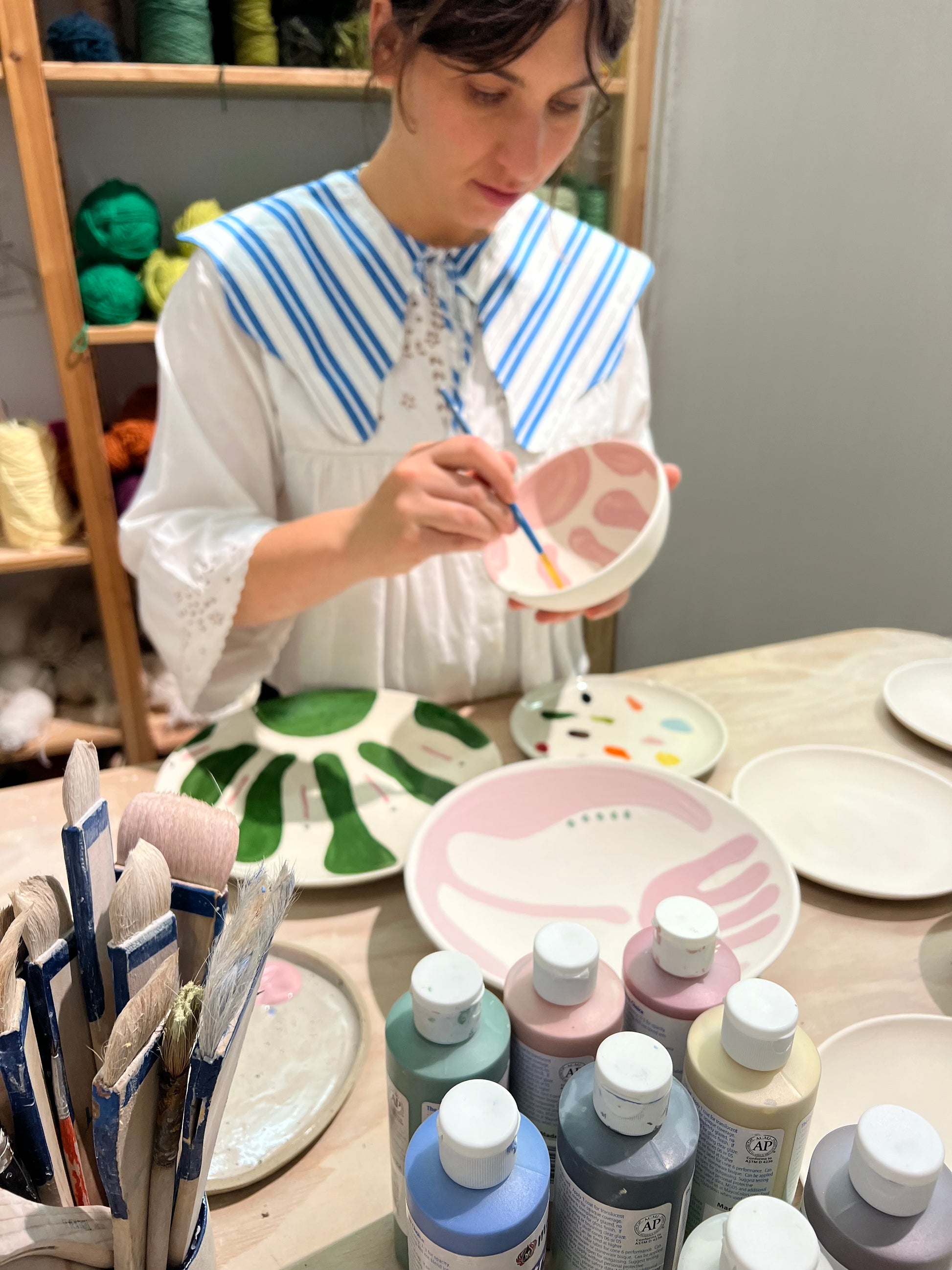 ceramics - painting on clay I  sun. 9.11