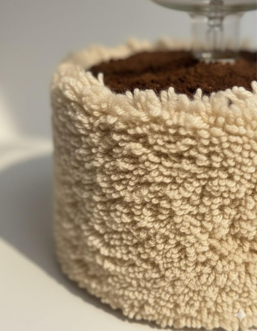 Lazy Boy Lamp -  tufting I Crème - Chocolat