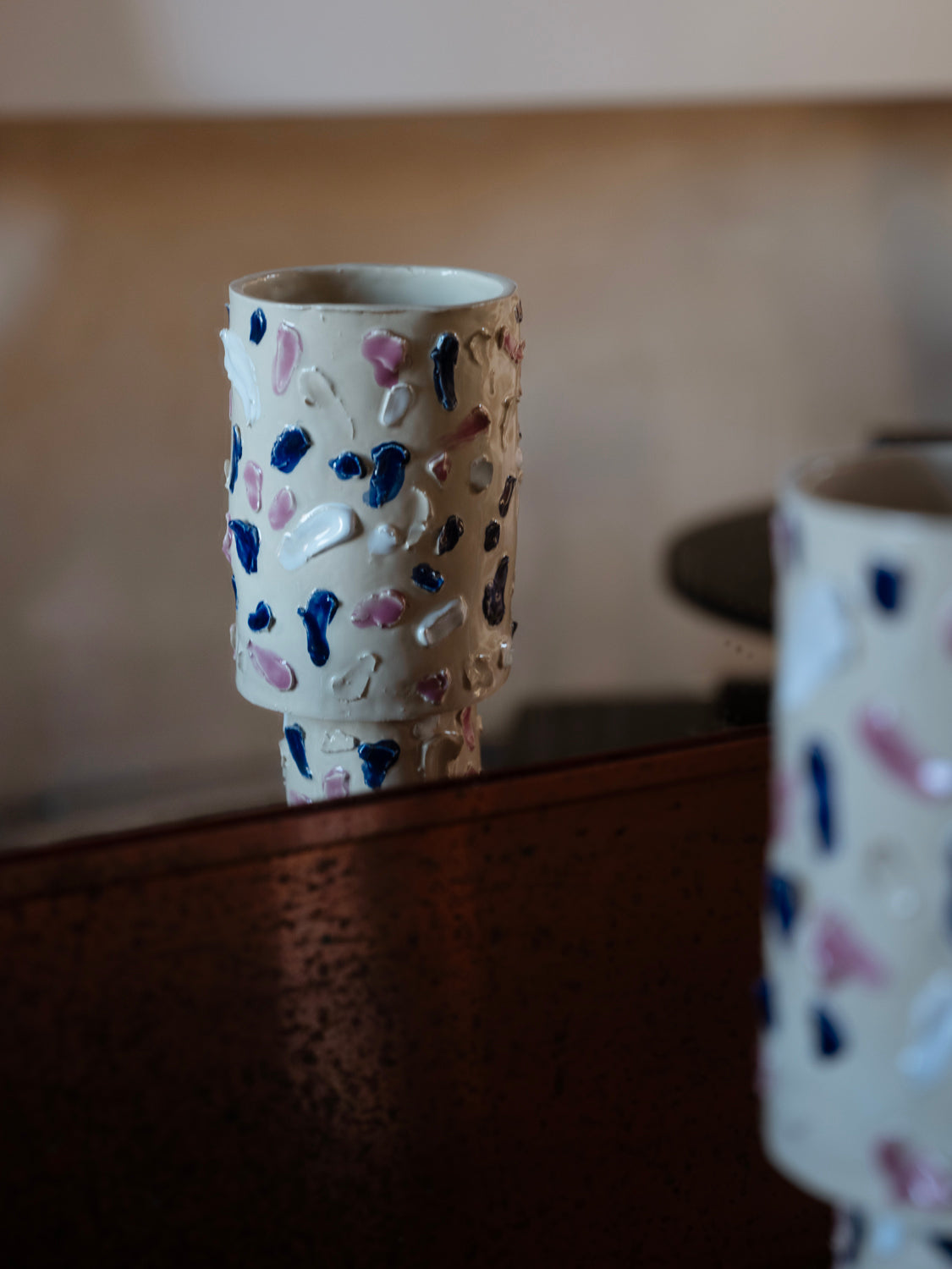 Tall Lamp - ceramics I mini smudged