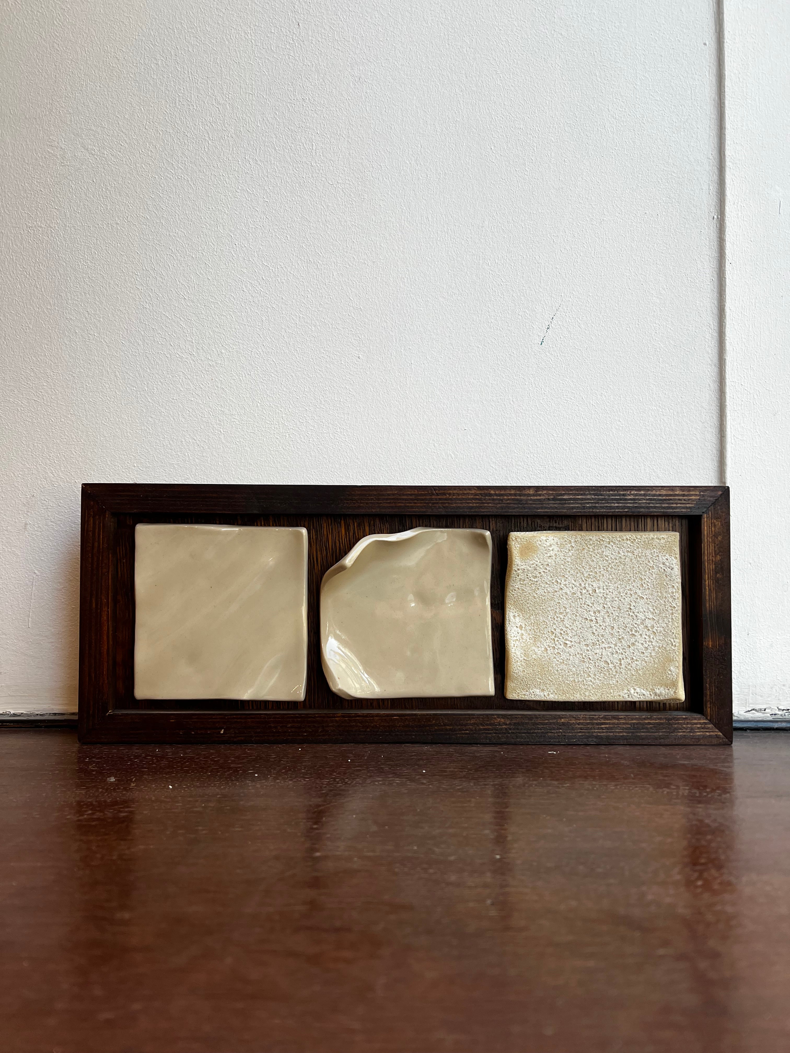 Framed Wall art I Tiles 1x3 Neutral